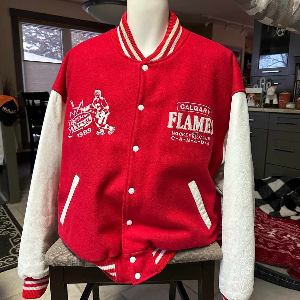 ROOTS Calgary Flames letterman jacket, XXXL, only 44 were produced